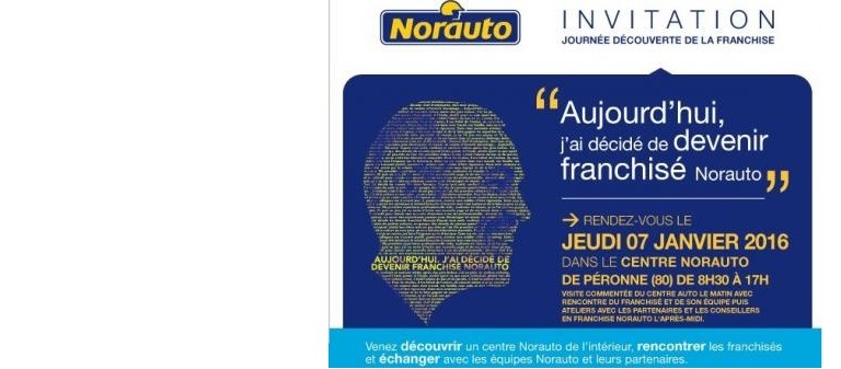 Invitation journée découverte chez un franchisé Norauto