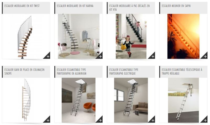 Escaliers gain de place, escamotables