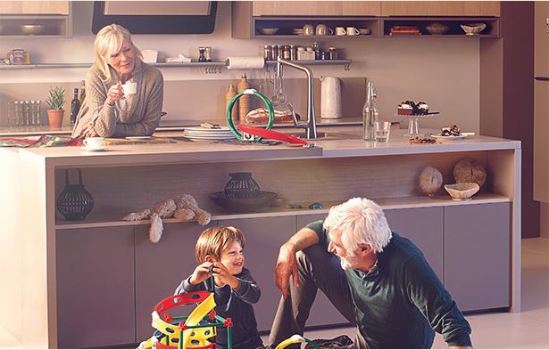 Espaces avec îlot central