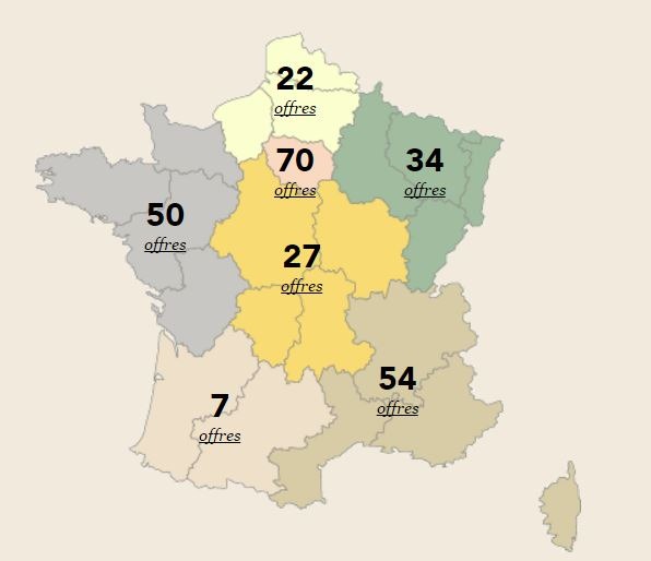 Les offres d'emploi Buffalo Grill par région