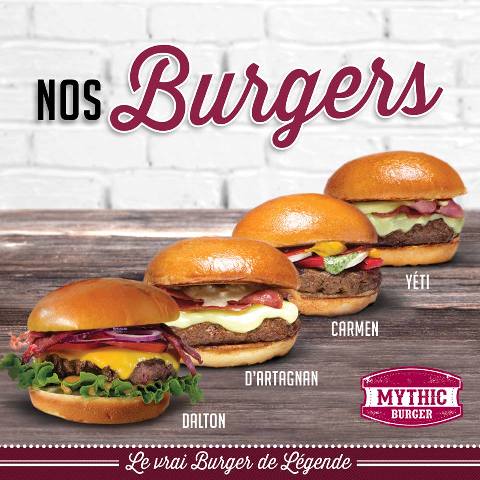 Les burgers Mythic Burger
