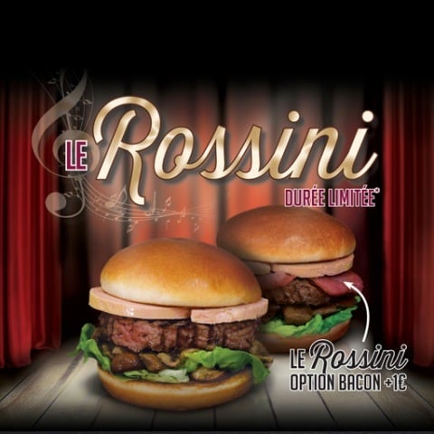 Burger Rossini et sa version Rossini Bacon