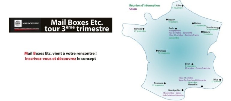 Prochaines réunions d&rsquo;informations de la franchise Mail Boxes Etc.
