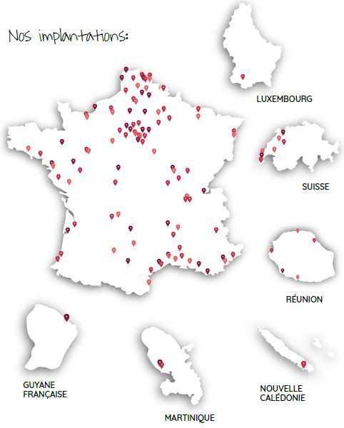Implantations du réseau Cash Converters