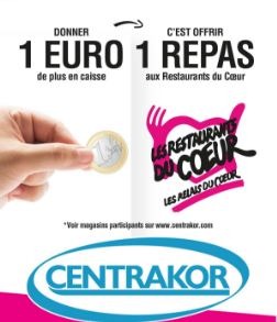 L&rsquo;enseigne Centrakor poursuit son partenariat avec les Restaurants du Coeur