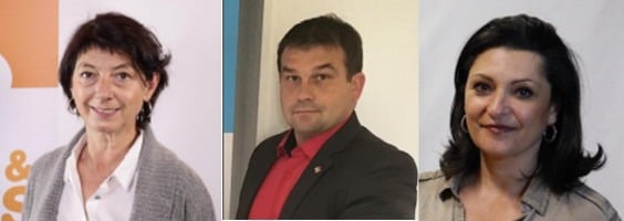 De gauche à droite : Hélène BOURGEADE-Jérôme MOGIS-Sabine CYBULSKI