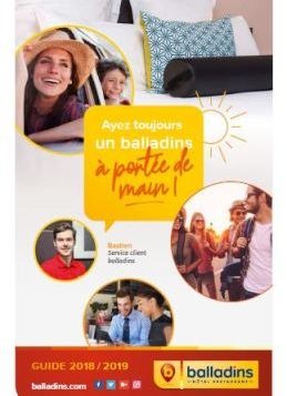 La franchise hôtelière Balladins révèle son nouveau guide 2018 / 2019