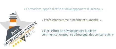 d.PRO obtient une note de satisfaction franchisé de 4.1/5