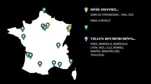 Implantations du réseau Gagao