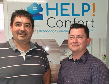 Ludovic Bourg et Jérôme Mauger, franchisés HELP Confort au Mans (72)