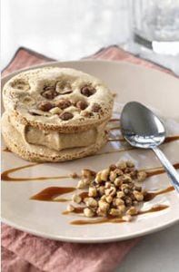 Dessert sucré praliné