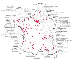 Implantations du réseau Les Menus Services