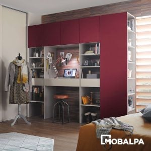 bureau intégré dans la chambre - Mobalpa