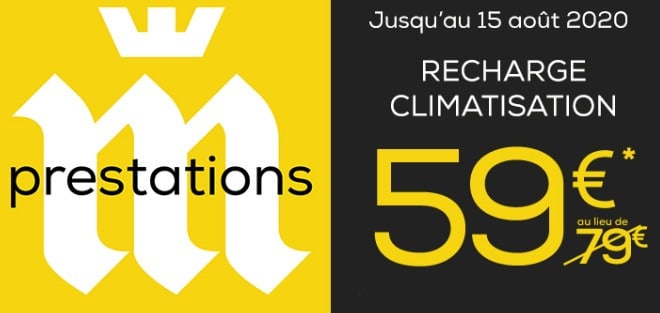 La franchise Midas propose la recharge climatisation à 59 € au lieu de 79 € !