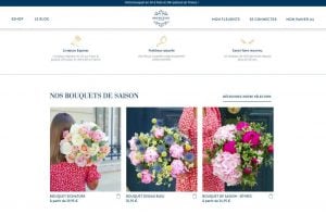 Nouveau site Monceau Fleurs - les bouquets de saison