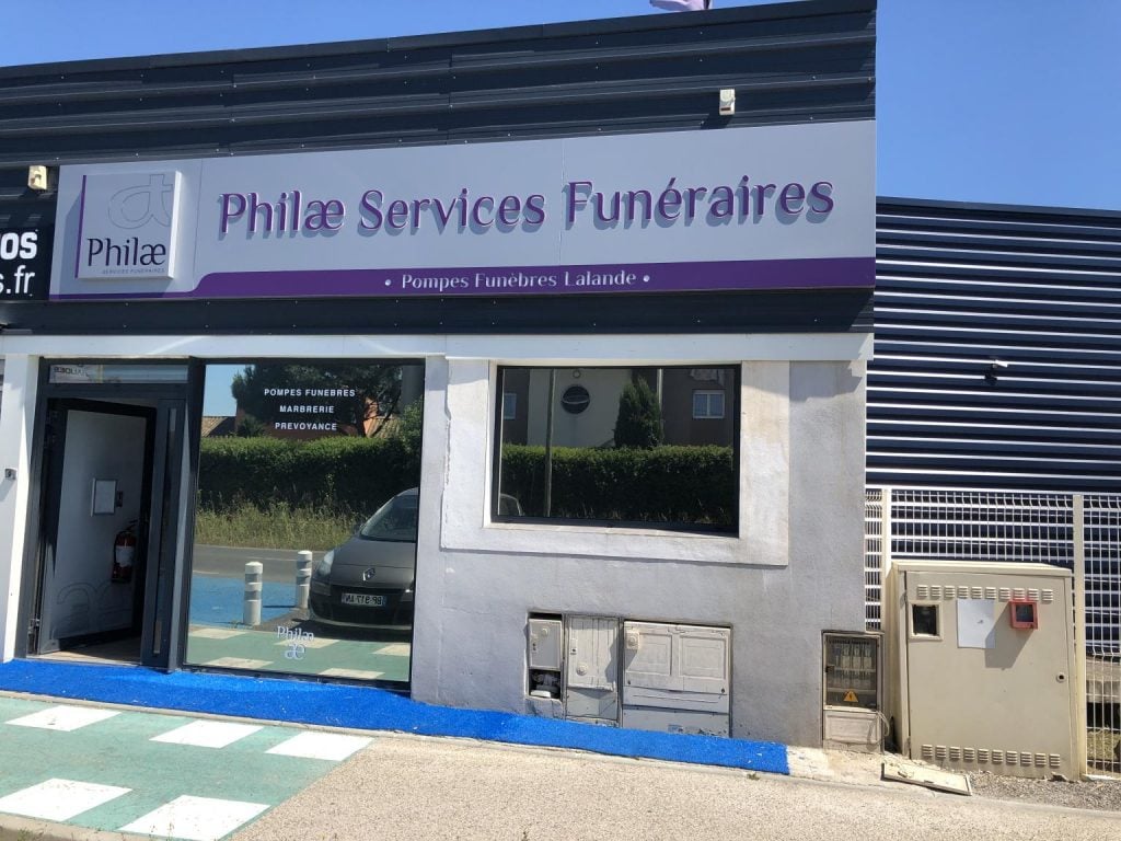 façade agence Philae Services Funéraires agde