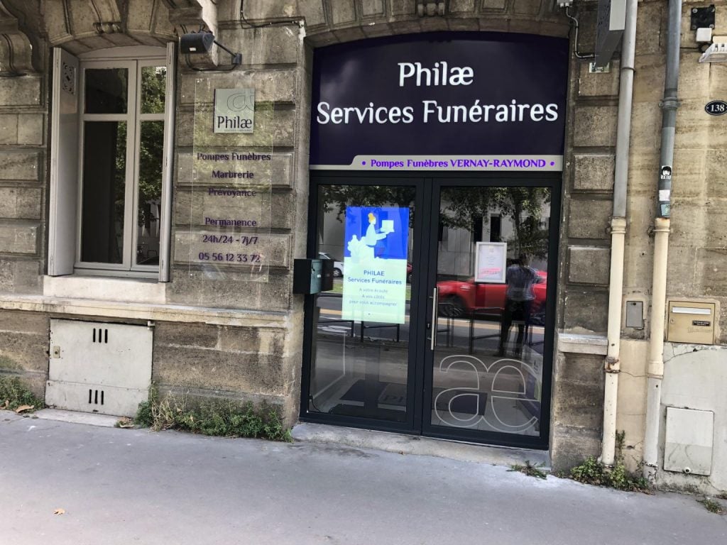 Philae Services Funéraires bordeaux extérieur