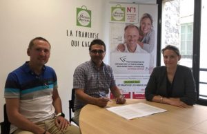 Thomas, Alain Balandreaud et Noémie les menus services