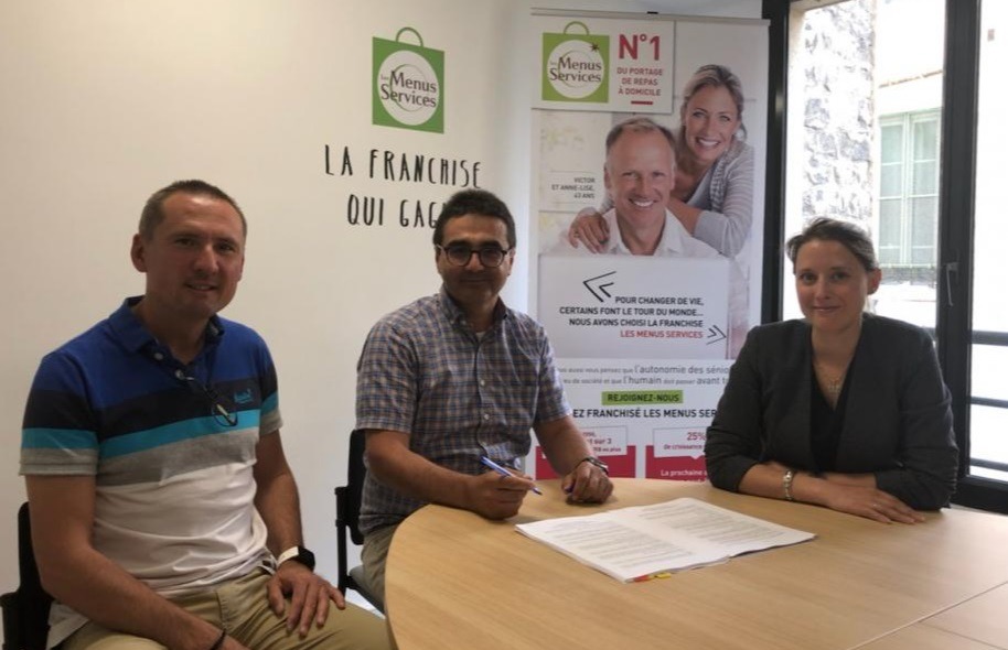 Thomas, Alain Balandreaud et Noémie les menus services