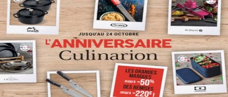 L’Anniversaire Culinarion : Des offres spéciales jusqu’au 24 octobre 2020