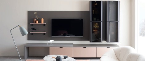 Lumière sur les rangements indispensables du salon avec Mobalpa !