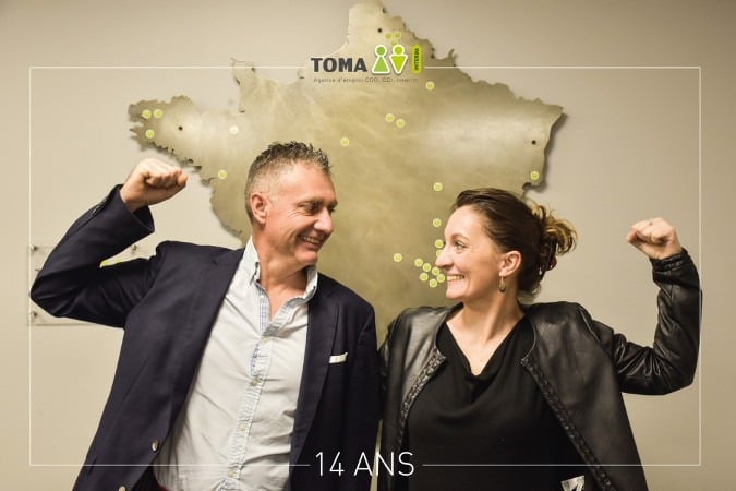 la franchise Toma Intérim a fêté son 14ème anniversaire