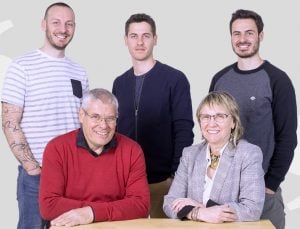 François et Christine parents et enfants equipe aquilus Uzès