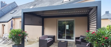 Coup de projecteur sur une réalisation Caséo : La pergola bioclimatique !