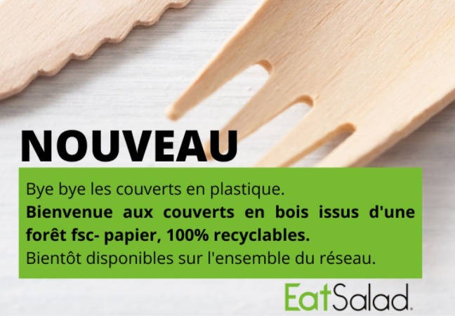 Les couverts en bois font leur entrée au sein du réseau Eat Salad