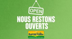 Les magasins du réseau Bureau Vallée restent ouverts physiquement