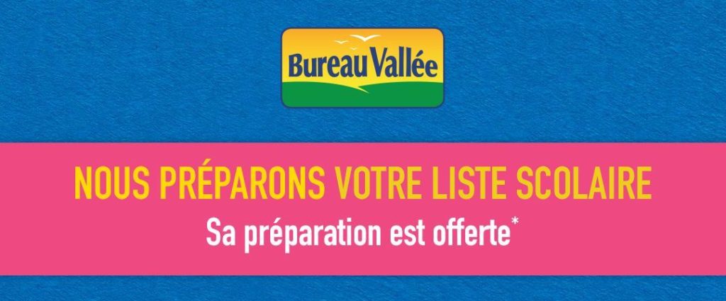 Le réseau Bureau Vallée prépare la liste scolaire de ses clients en 2H