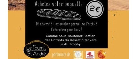 La franchise Le Fournil St André apporte son soutien au 4L Trophy