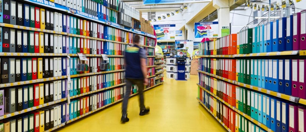Intérieur magasin franchisé Bureau Vallée