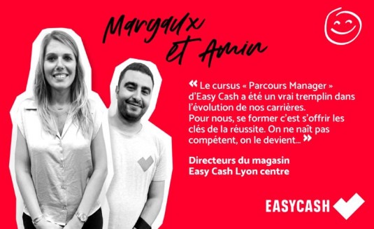 Margaux Metay et Amin Bennaceur, directeurs associés Easy Cash de Lyon centre