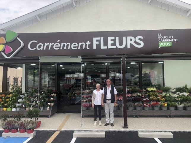Emmanuelle et Pascal Magisson, franchisés Carrément Fleurs
