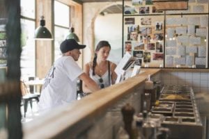 Intérieur restaurant Basilic & Co