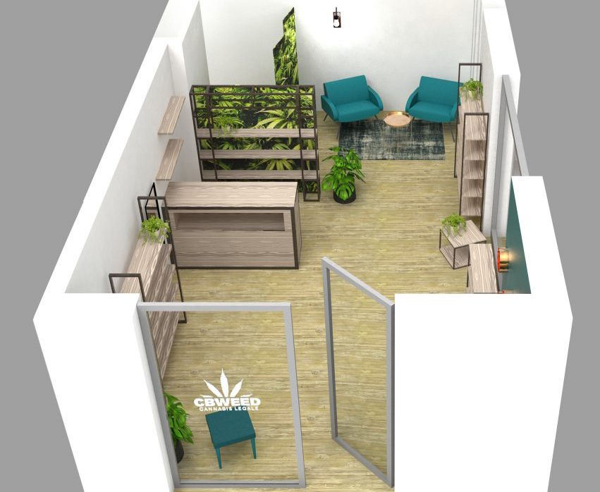 Design intérieur boutique CBWEED