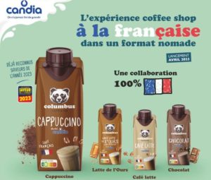 Nouvelle gamme lattes glacés, Columbus Café & Co et Candia