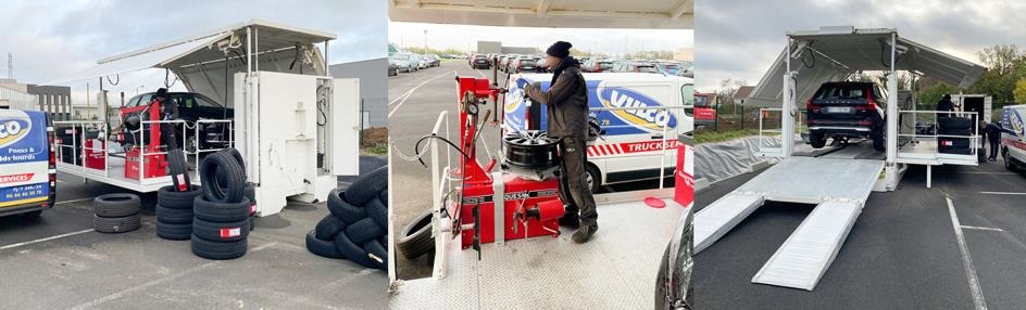 Entretien et changement de pneumatiques sur site par Vulco