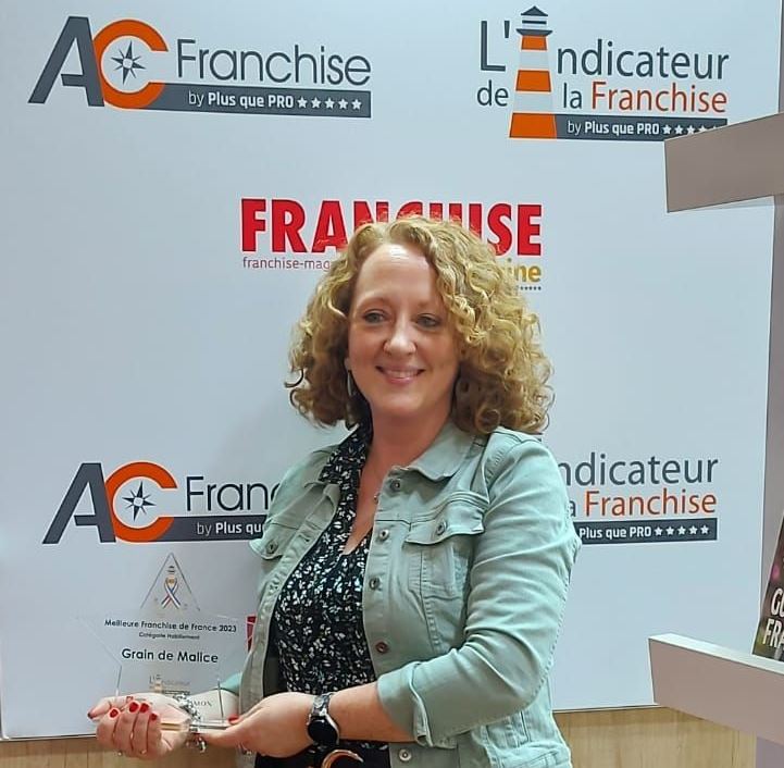 Grain de Malice est fier de remporter le Trophée de la Meilleure Franchise de France