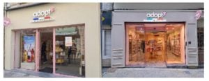 Devanture boutique Adopt Parfums