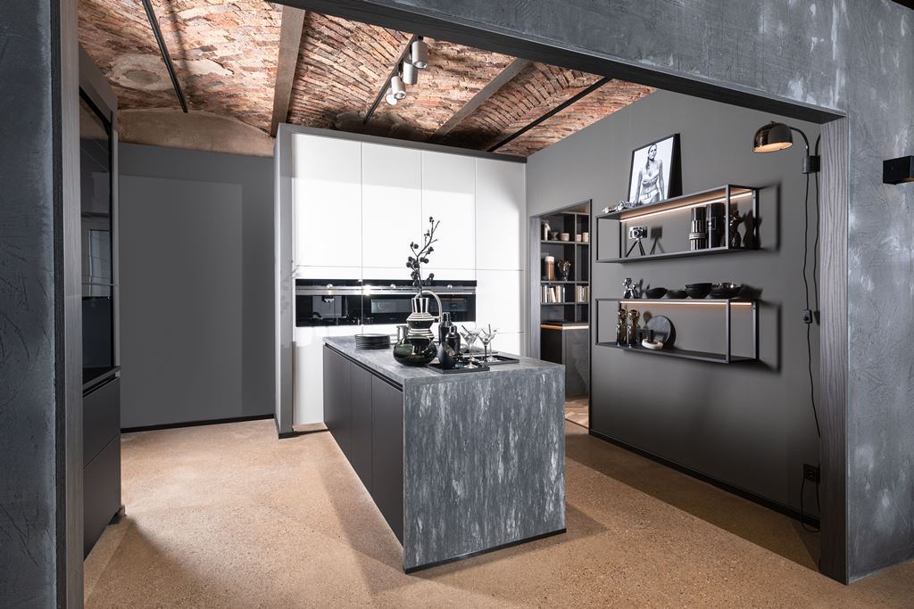 Cuisine blanche grise par Cuisines Venidom
