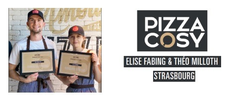 Portrait de deux jeunes entrepreneurs Pizza Cosy à Strasbourg