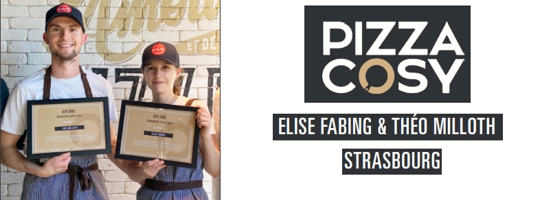 Élise Fabing et Théo Milloth, 2 jeunes franchisés Pizza Cosy à Strasbourg