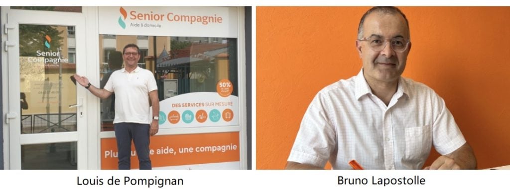 Louis de Pompignan et Bruno Lapostolle, franchisés Senior Compagnie