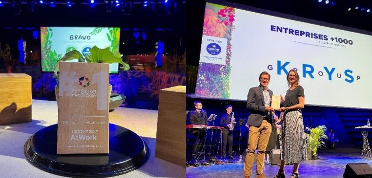 1ère place du classement HappyIndex®AtWork 2023 pour KRYS GROUP
