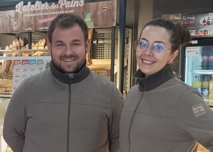 Anthonin Amblard et Marielle Rourissol, franchisés La Mie Câline Alès
