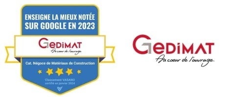 Gedimat décroche le prix de « L’enseigne la mieux notée sur Google » en 2023