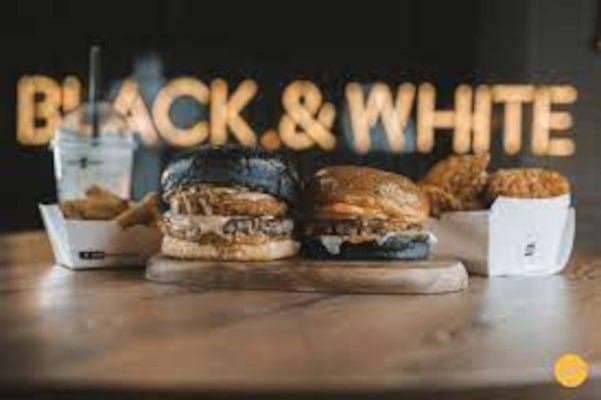 Franchise Black And White Burger