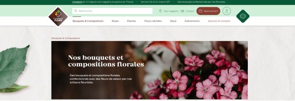 Nouveau site Web Carrément Fleurs